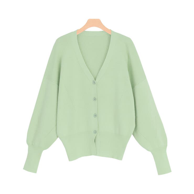 ペールミント | ボリュームスリーブニットカーディガン カーディガン カーデ | Pierrot
