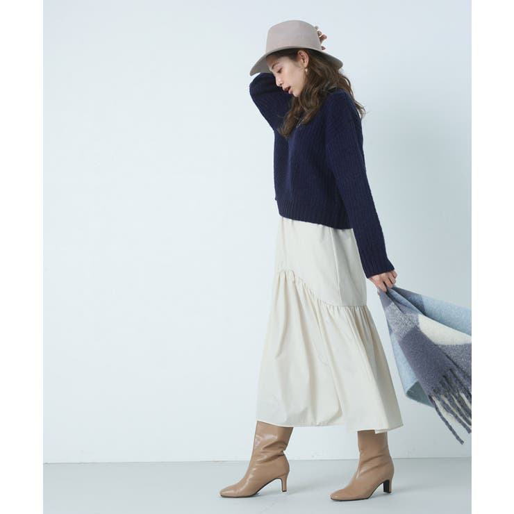 アゼショートニット ニット セーター[品番：PRTW0004021]｜Pierrot  