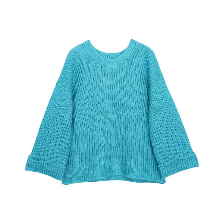 セルリアン | バックタックローゲージニット ニット ローゲージ | Pierrot