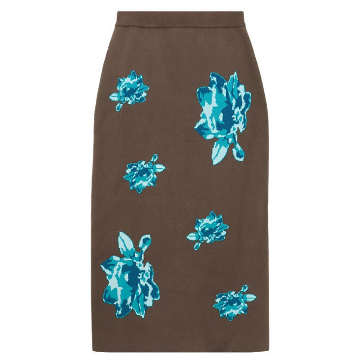 ブラウン | 花柄ジャカードスカート スカート 花柄 | Pierrot