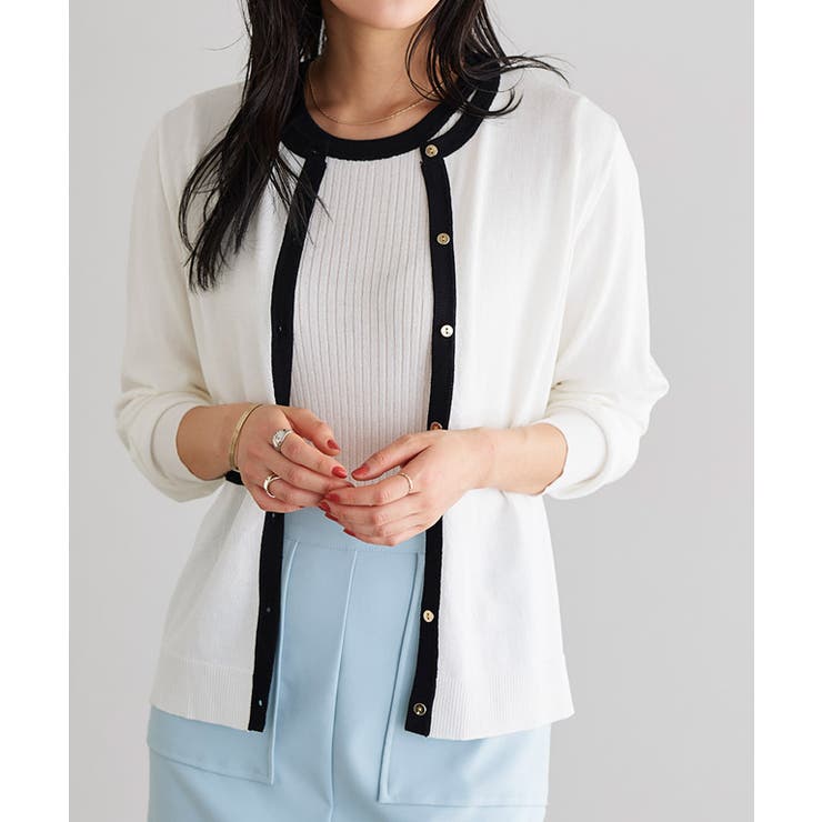 ゴールドボタンアンサンブルニット 春 アンサンブルニット | Pierrot | 詳細画像31 