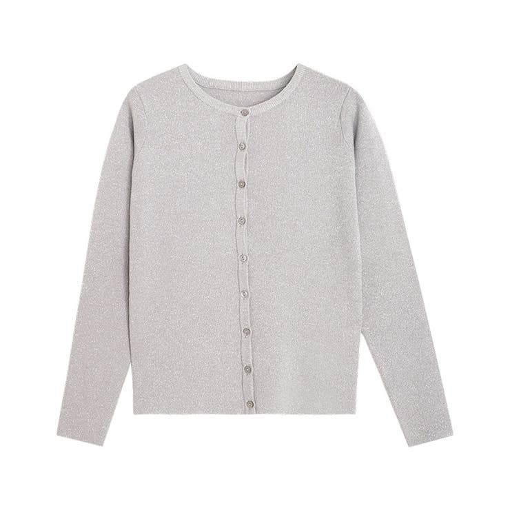 ライトグレー | [RASW]ラメニットカーディガン カーディガン ラメ | Pierrot