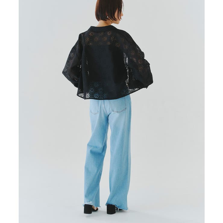 [RASW]レースクロップドワイドシャツ シャツ クロップド丈 | Pierrot | 詳細画像23 