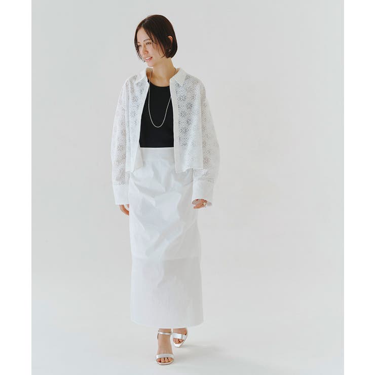 [RASW]レースクロップドワイドシャツ シャツ クロップド丈 | Pierrot | 詳細画像18 