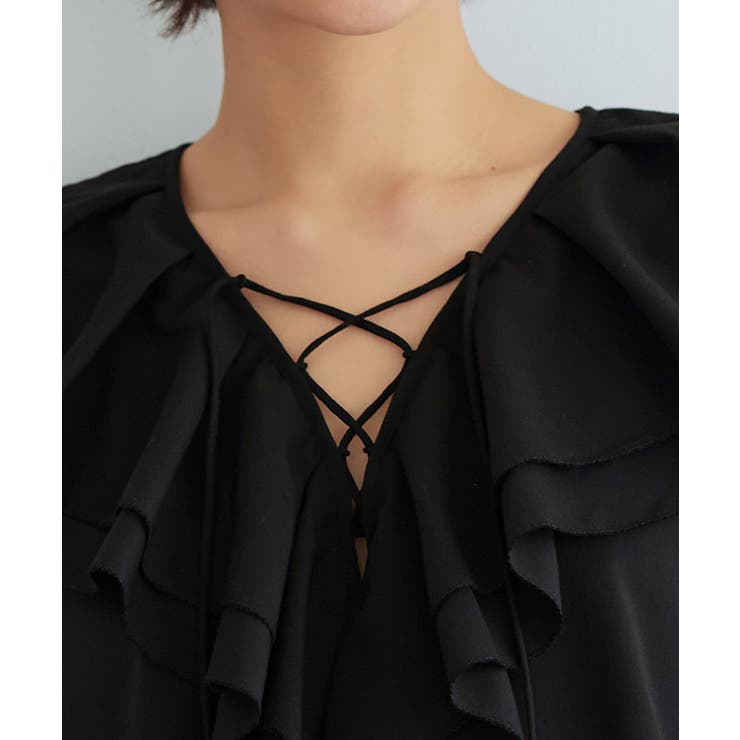 [RASW]レースアップフリルブラウス ブラウス レースアップ | Pierrot | 詳細画像4 