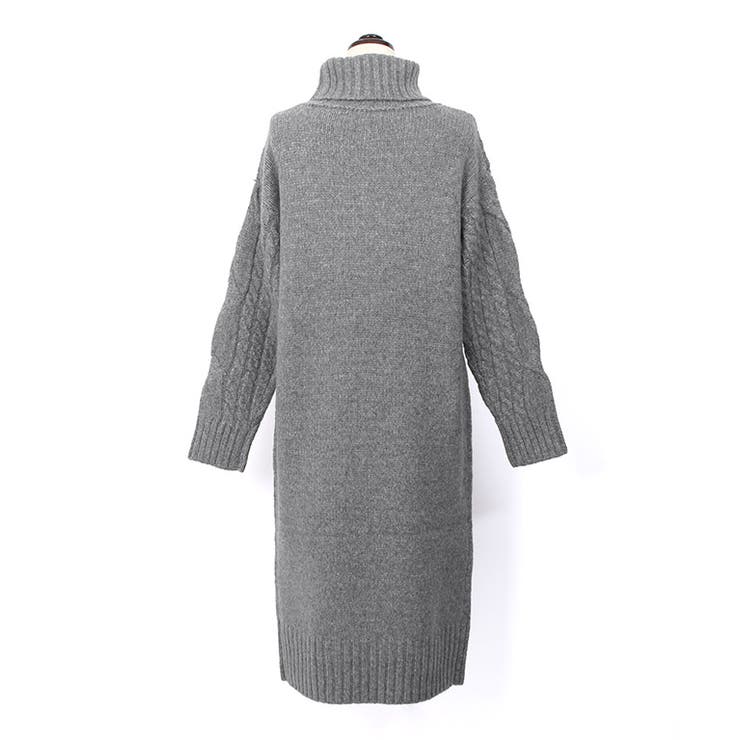 ウール混ケーブルニットワンピース ワンピース ケーブルニット ケーブルワンピ 品番 Prtw Pierrot ピエロ のレディースファッション通販 Shoplist ショップリスト