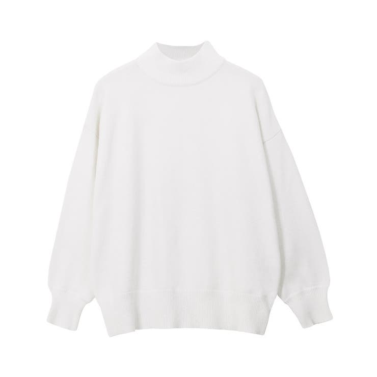 オフホワイト | もっちりカシミヤタッチ ボリュームスリーブニット カシミア | Pierrot