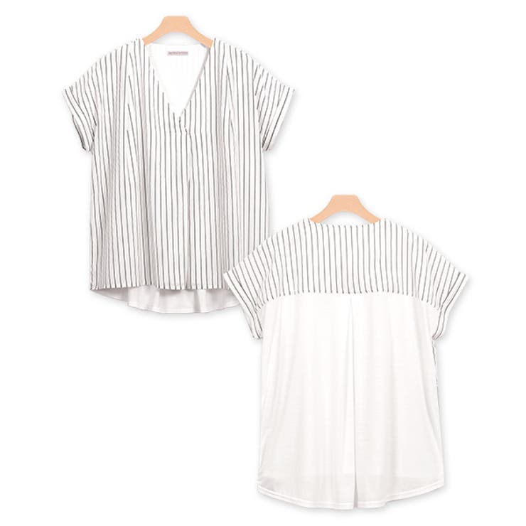 選べる異素材切り替えブラウスブラウス トップス カットジョーゼット カットソー 品番 Prtw Pierrot ピエロ のレディースファッション通販 Shoplist ショップリスト