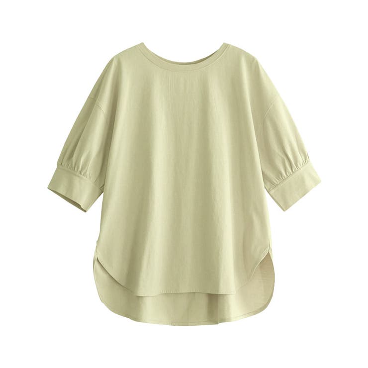 ライムイエロー | パフスリーブチュニックTシャツ Tシャツ パフスリーブ | Pierrot