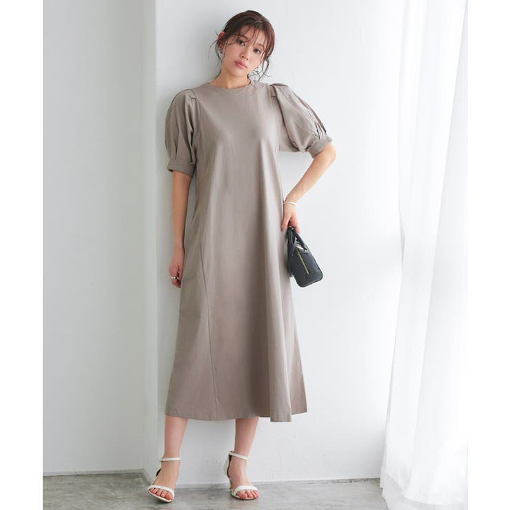 ベージュ | パフスリーブワンピース ワンピース ワンピ | Pierrot