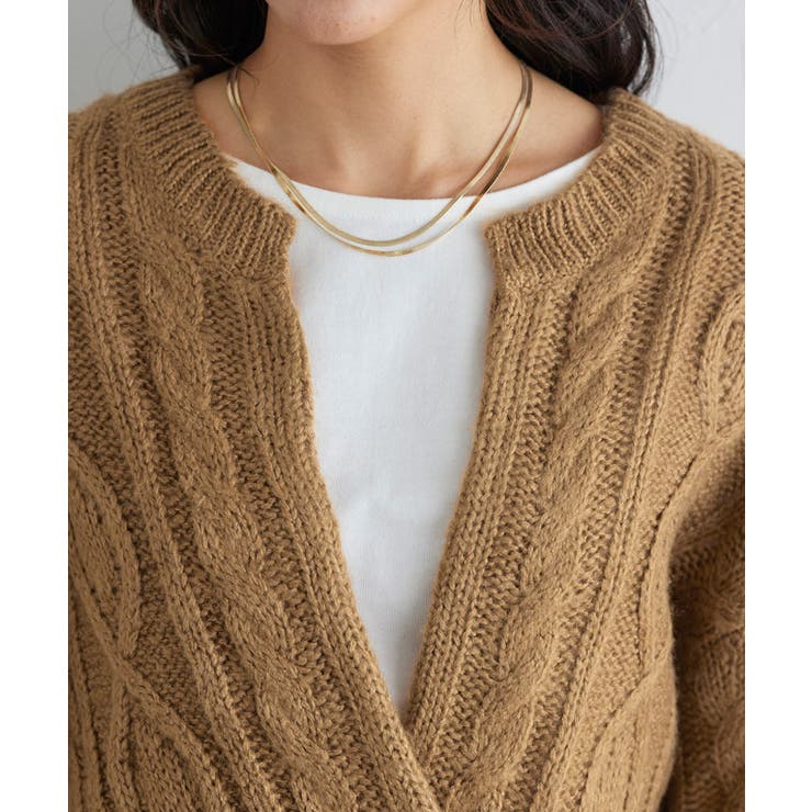 【S Max Mara】 カシュクールニットカーディガン S Max Mara】 カシュクールニットカーディガン（モヘアタッチ