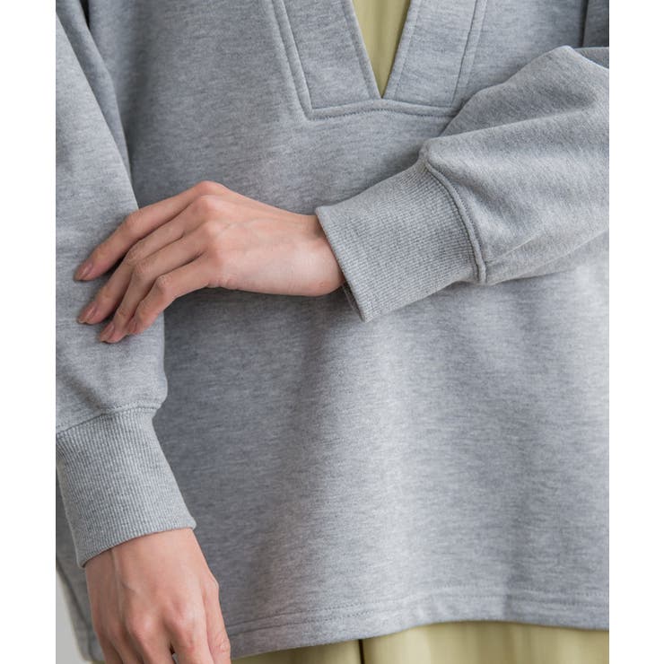 深Vネック裏毛プルオーバー プルオーバー スウェット | Pierrot | 詳細画像6 