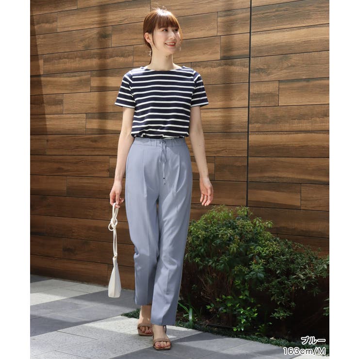 ジュライナインAWパンツ厚手ネイビー 25SS｜WAAC X JONES】WOMEN シアサッカーショートパンツ ネイビー
