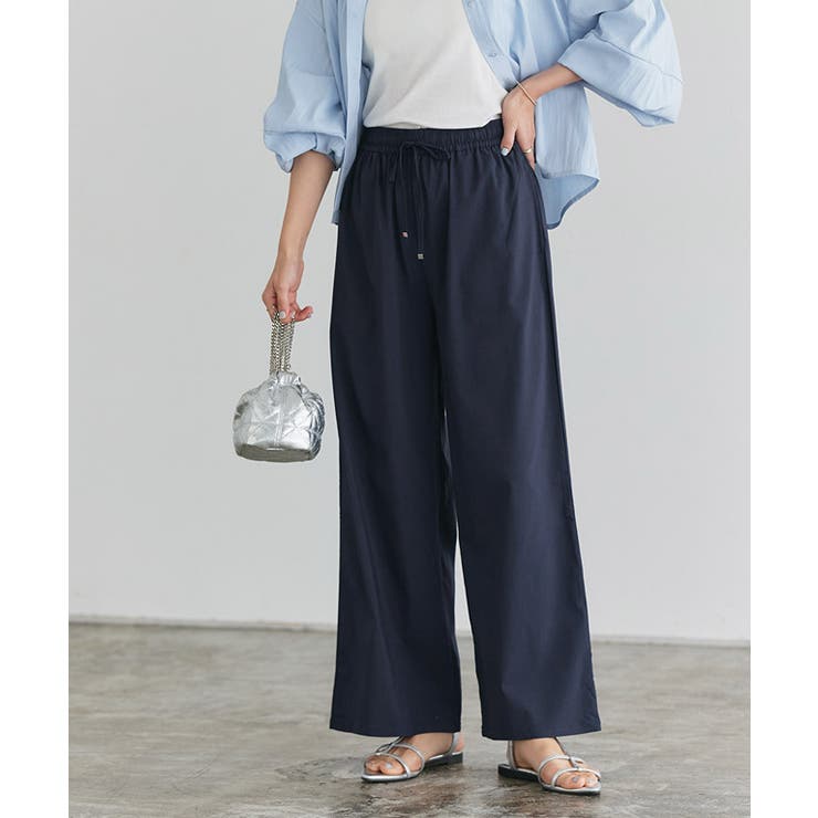 ストレッチツイルワイドパンツ パンツ ワイドパンツ[品番