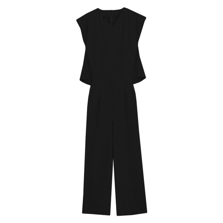 ブラック | ペアスキンフレンチオールインワン オールインワン フレンチスリーブ | Pierrot