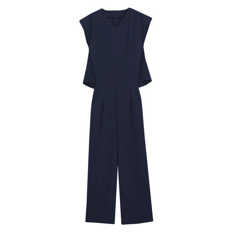 ネイビー | ペアスキンフレンチオールインワン オールインワン フレンチスリーブ | Pierrot