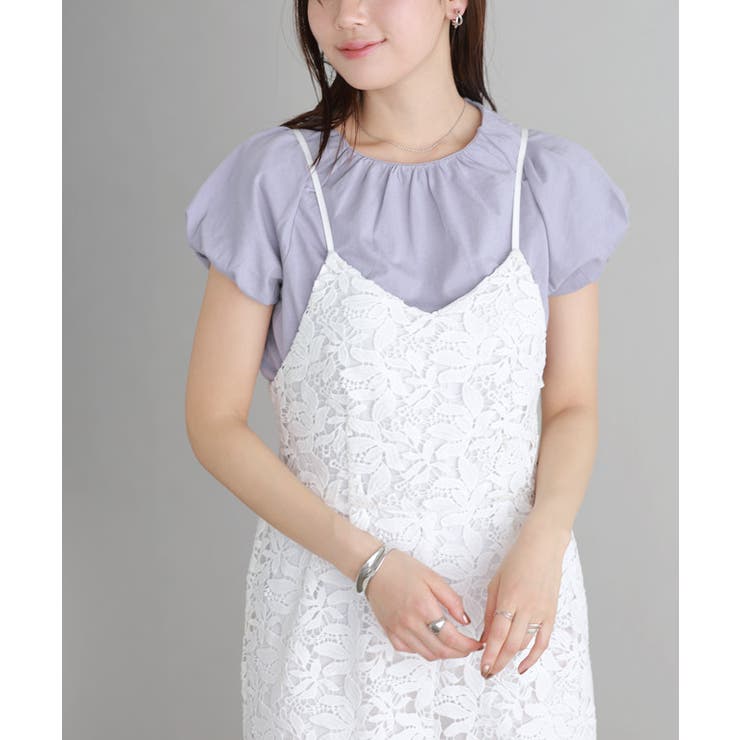 グレーラベンダー | フレンチパフスリーブTシャツ Tシャツ パフスリーブ | Pierrot