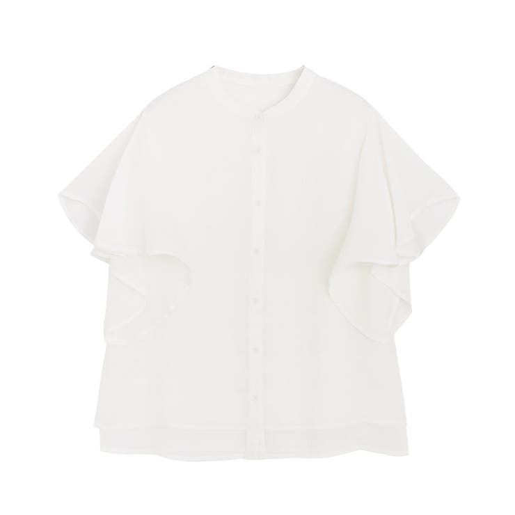 オフホワイト | フレアスリーブシアー楊柳ブラウス ブラウス シアー | Pierrot