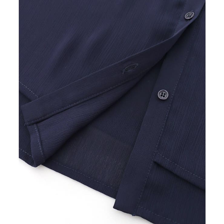 フレアスリーブシアー楊柳ブラウス ブラウス シアー | Pierrot | 詳細画像10 