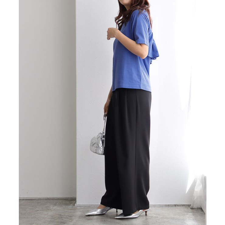 サンドベージュ | バックフレアデザインTシャツ Ｔシャツ バックフレア | Pierrot