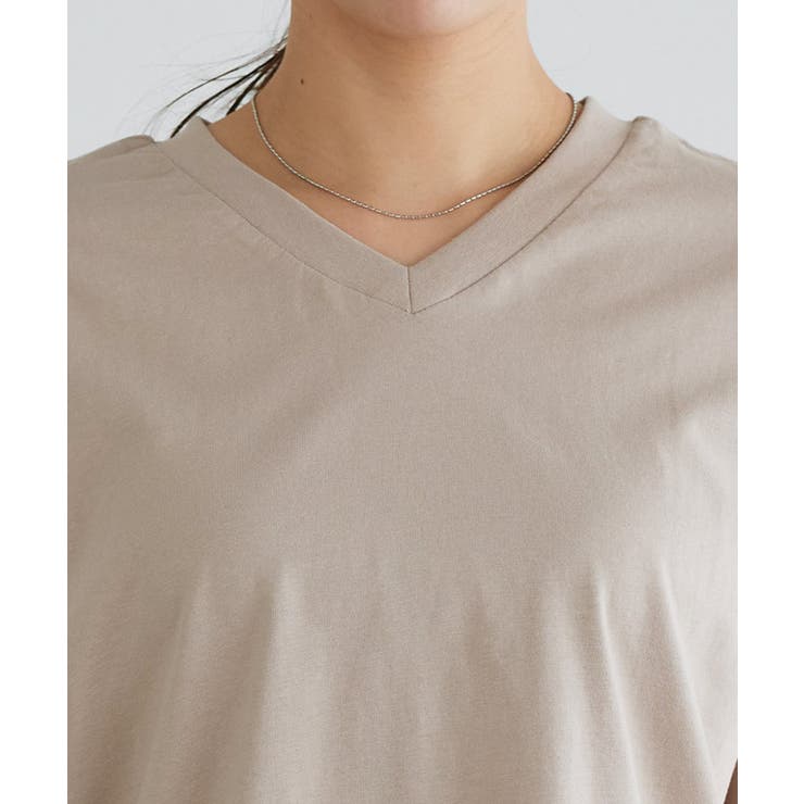 ネックが選べる綿100%フレンチスリーブベーシックTシャツ Ｔシャツ フレンチ | Pierrot | 詳細画像5 