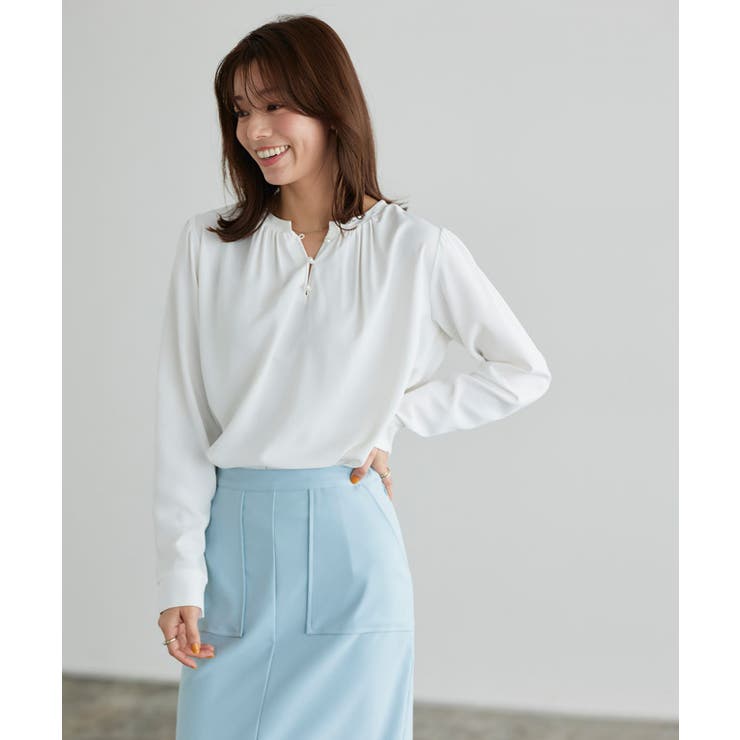 オフホワイト | 防汚2wayボリュームスリーブブラウス ブラウス ボリュームスリーブ | Pierrot