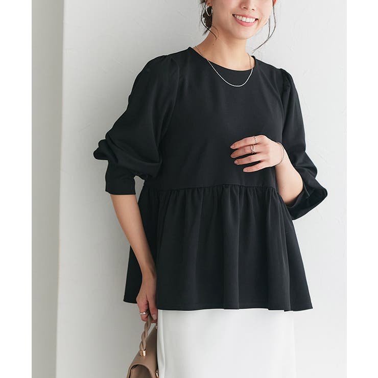 ペアスキンパフスリーブペプラムブラウス ブラウス パフスリーブ | Pierrot | 詳細画像28 