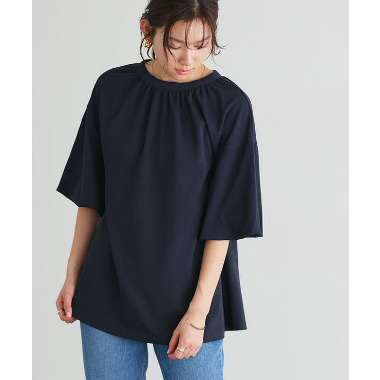 極美品 45R シルク混 ブラウス チュニック フリンジ 2way ゆったり