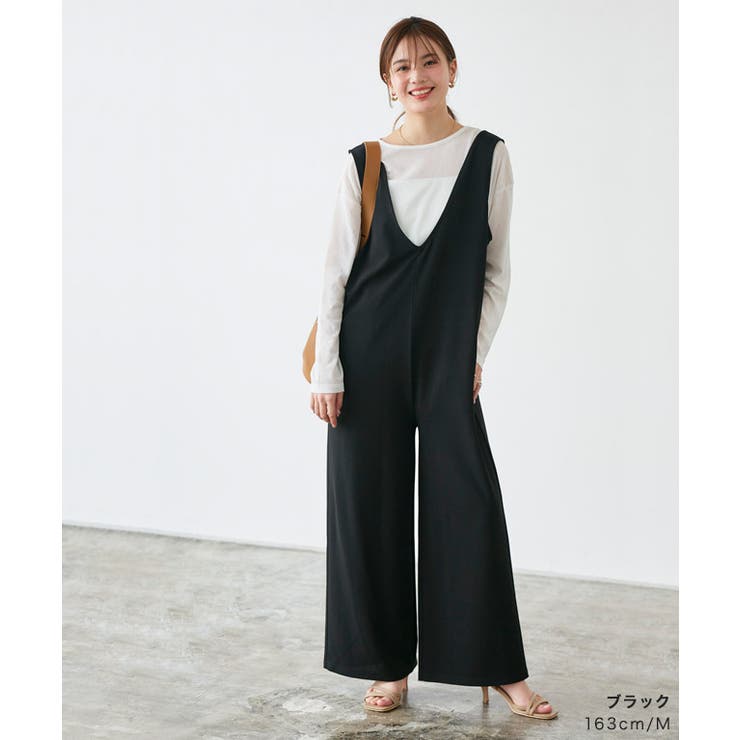 極美品✨pelleq ペレック ノースリーブ オールインワン ブラウン n2207-033234_1.jpg