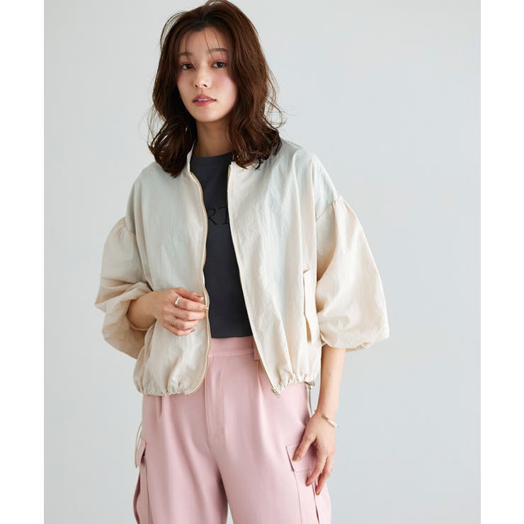 Fit more】フリルスリーブバルーンブルゾン【新品・未開封】