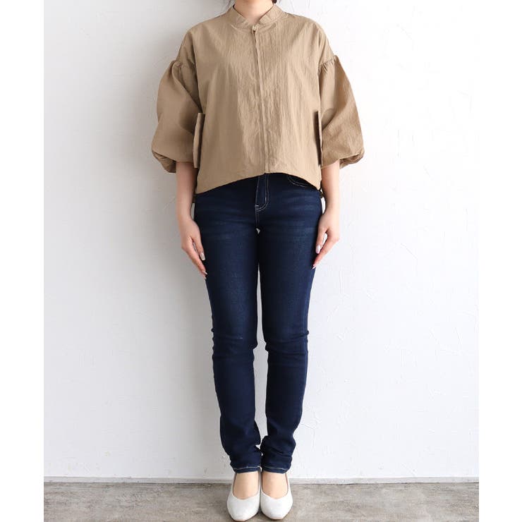 バルーンスリーブペプラムブルゾン - Vin - Vin｜YAMADAYA STORE