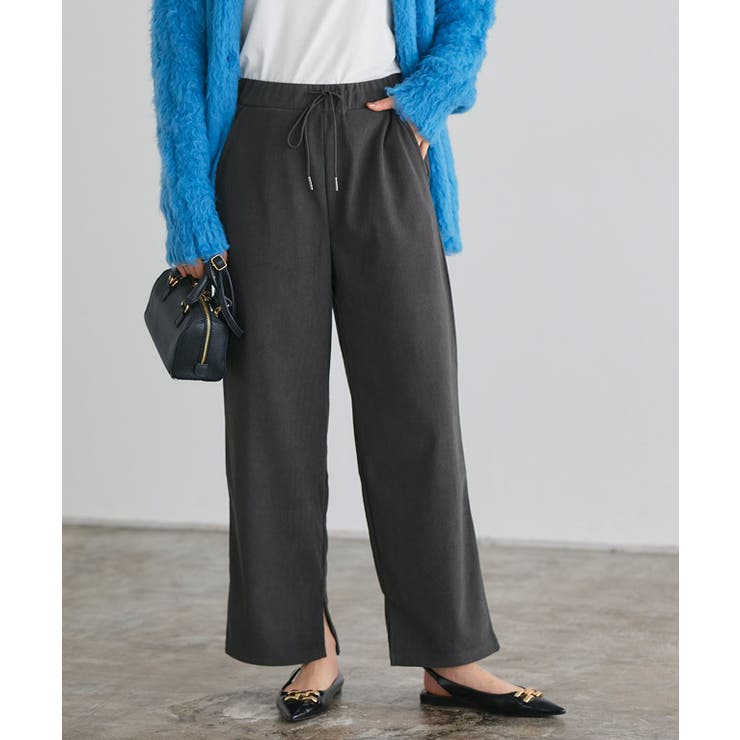 チャコール | カットコールセミワイドパンツ パンツ セミワイド | Pierrot