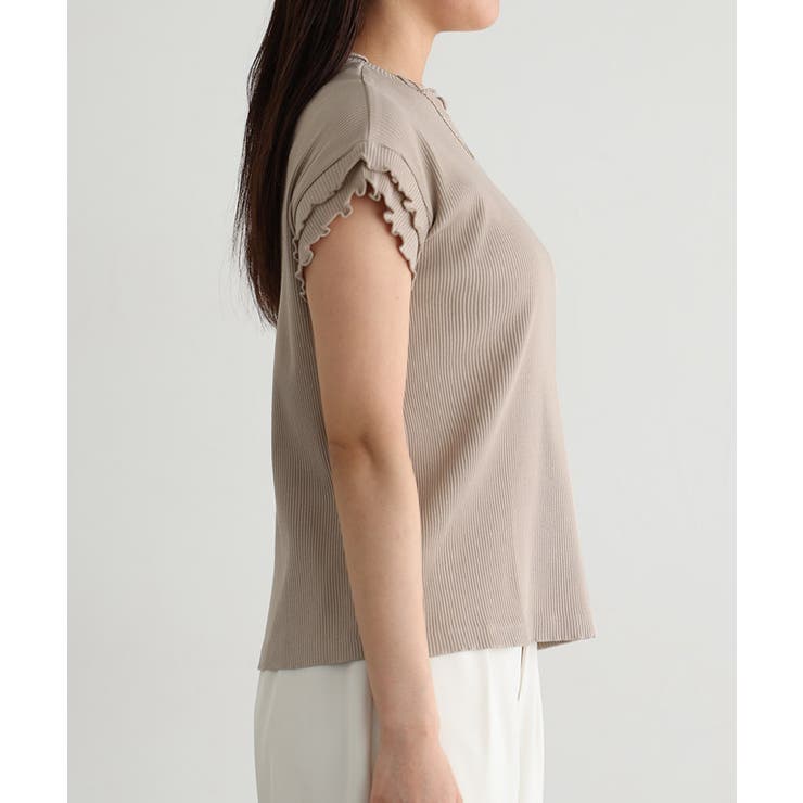 コットンリブメローフレンチTシャツ Tシャツ 綿100％ | Pierrot | 詳細画像6 