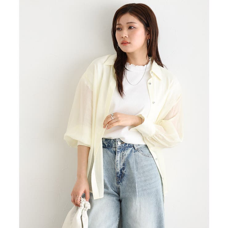 コットンリブメローフレンチTシャツ Tシャツ 綿100％ | Pierrot | 詳細画像16 