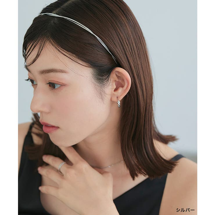 メタルツイストカチューシャ カチューシャ ヘアアクセ[品番