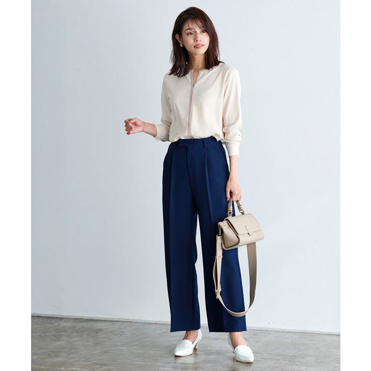 配色キーネックブラウス ブラウス 配色ブラウス | Pierrot | 詳細画像27 