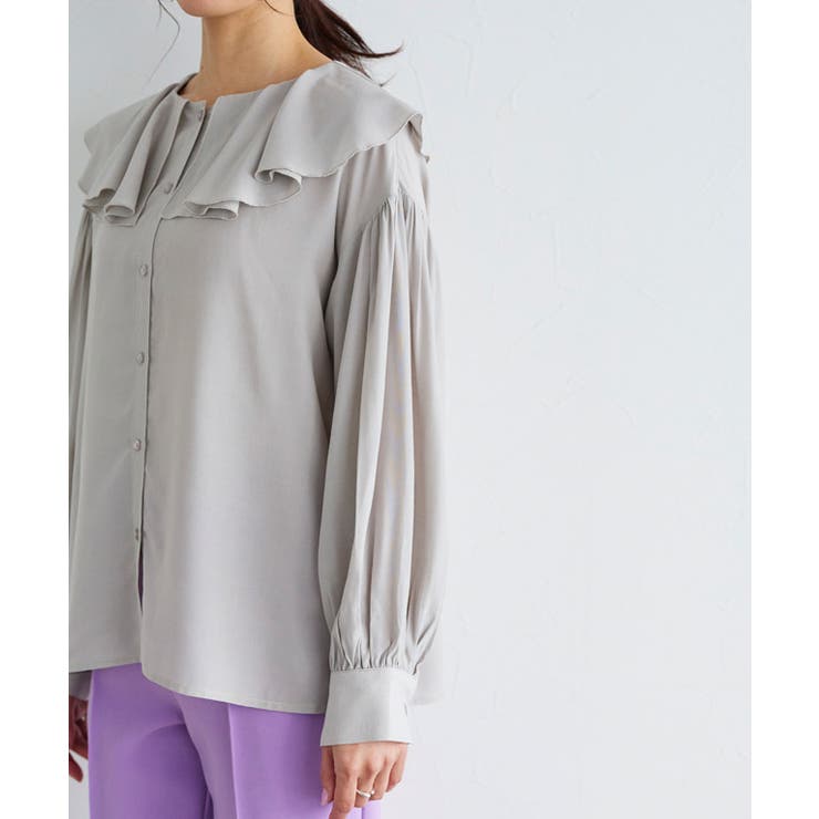 フリルカラーブラウス ブラウス フリル | Pierrot | 詳細画像7 