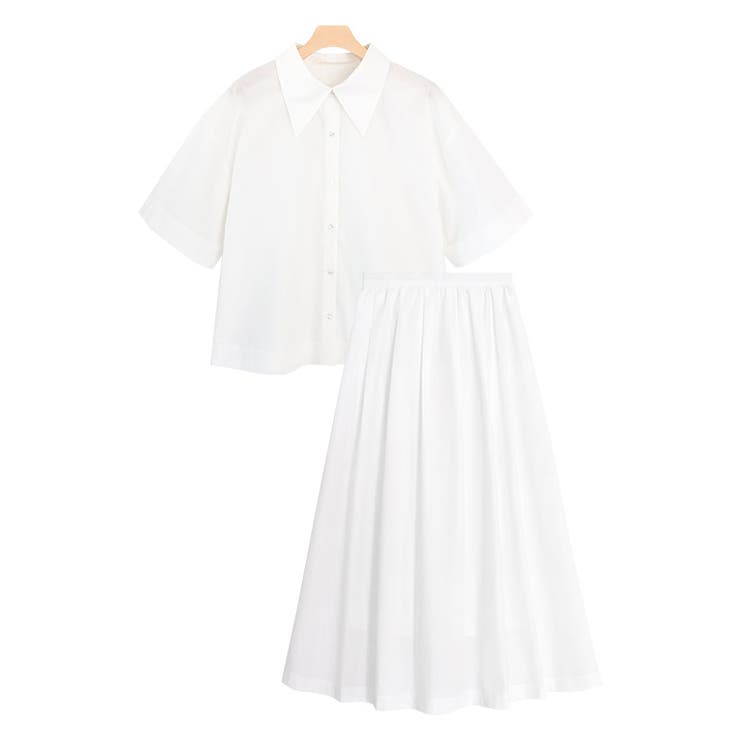 シャツ×スカートセットアップ セットアップ シャツ[品番