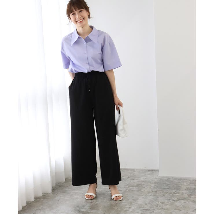 新品　エレッセ Tシャツ スカート セット FOREVER21 アンダースパッツ セール】【2024SS】襟付きスキッパーTシャツ（Tシャツ