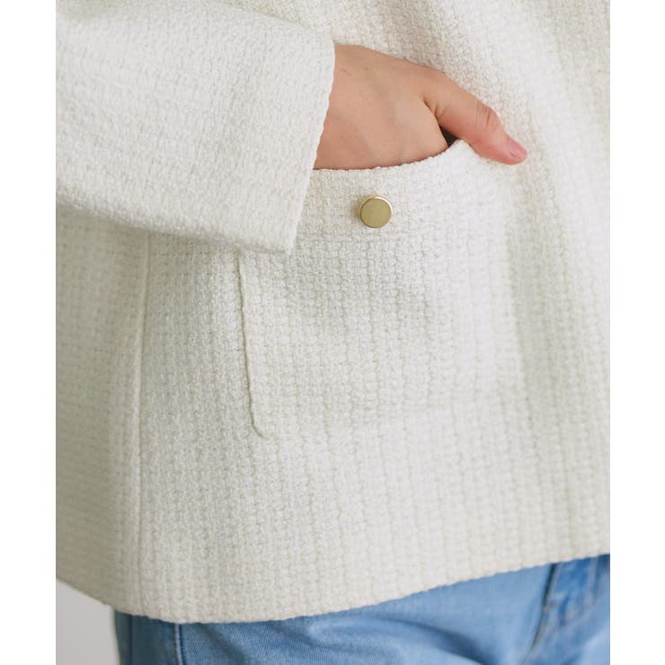 ツイードノーカラージャケット ジャケット ツイード | Pierrot | 詳細画像5 