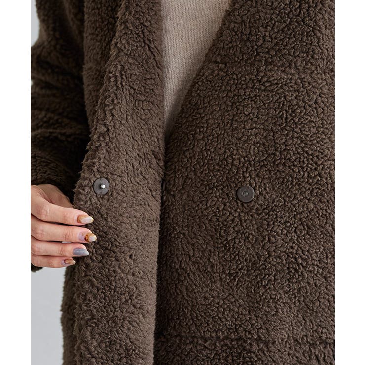 ノーカラーボアコート コート ノーカラー | Pierrot | 詳細画像5 