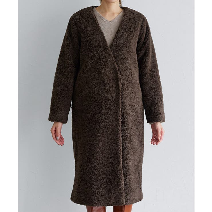 ノーカラーボアコート コート ノーカラー | Pierrot | 詳細画像8 