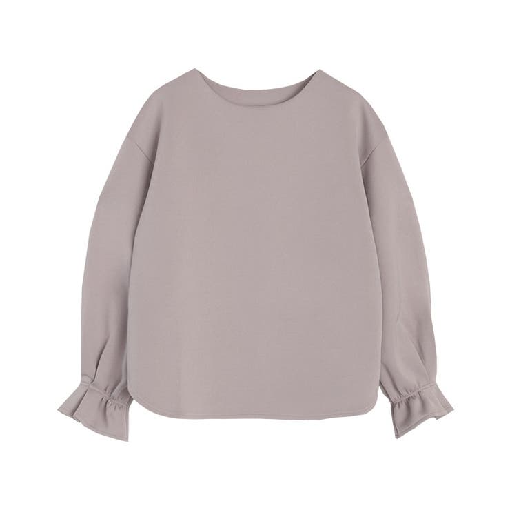 グレージュ | ダンボールキャンディスリーブプルオーバー トップス ダンボール素材 | Pierrot