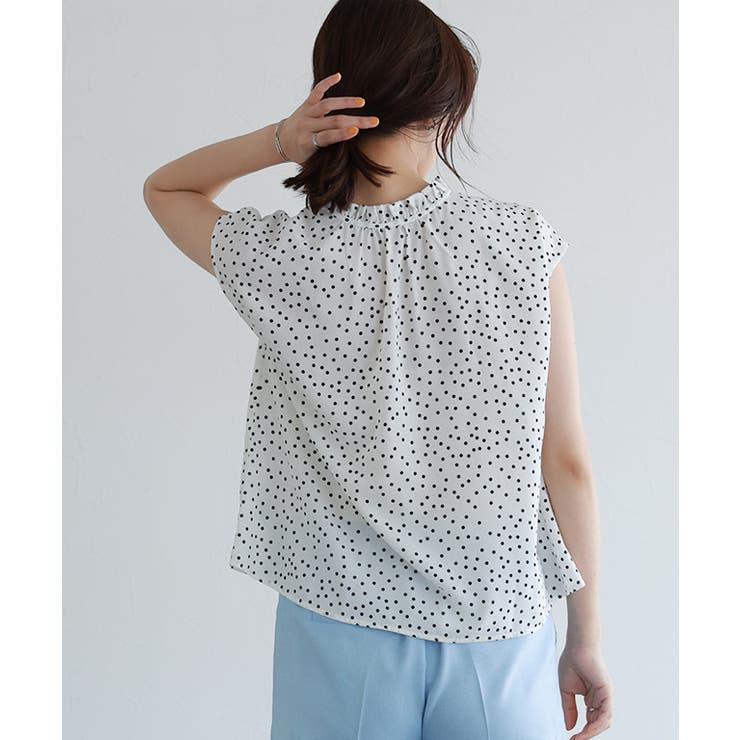 コルピエロ Col Pierrot 24SS ette Big Collor Blouse シャツ ブラウス 前開き オフホワイト /CX ■OS レディース Col Pierrot(コル ピエロ)｜オリジナルリーフ柄ブラウス