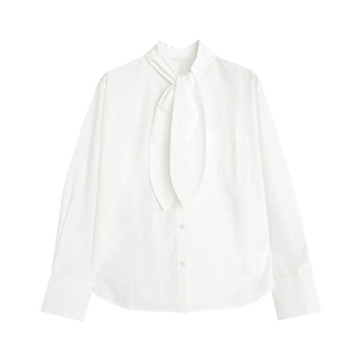 オフホワイト | タイ付きブラウス ブラウス タイ付き | Pierrot