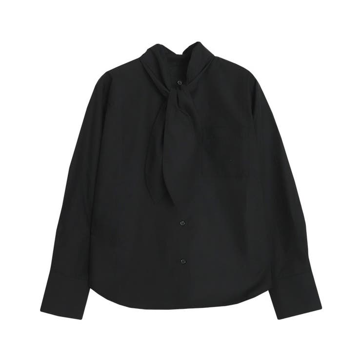 ブラック | タイ付きブラウス ブラウス タイ付き | Pierrot