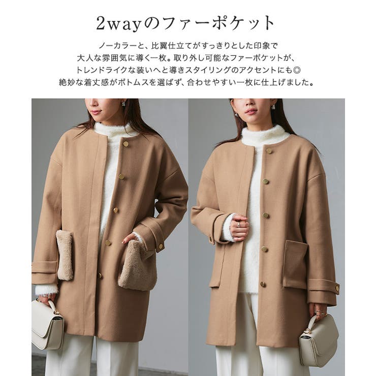 楽天市場】【限定price！】【送料無料】2wayファーポケットノー