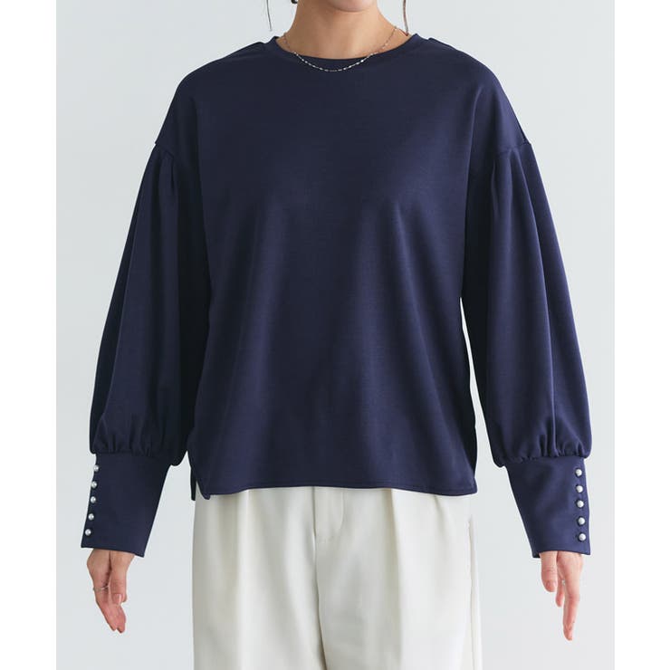 選べる袖ボタンポンチプルオーバー カットソー パールボタン | Pierrot | 詳細画像10 