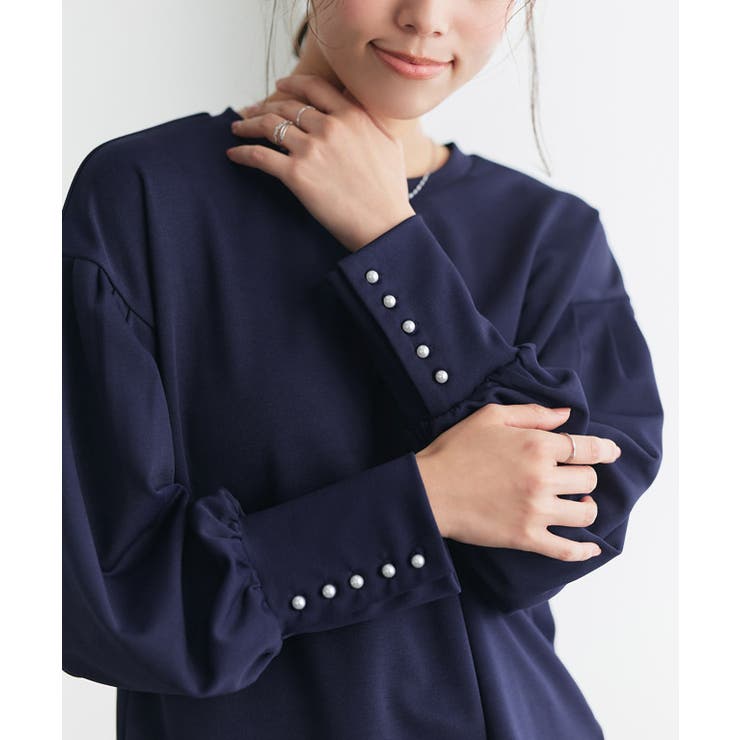 選べる袖ボタンポンチプルオーバー カットソー パールボタン | Pierrot | 詳細画像24 