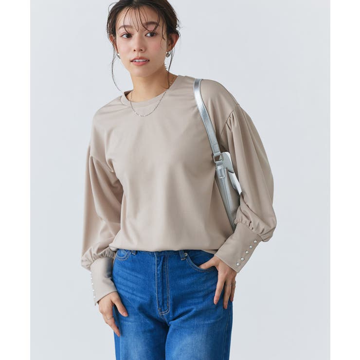 選べる袖ボタンポンチプルオーバー カットソー パールボタン | Pierrot | 詳細画像25 